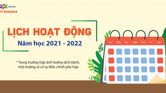 Lịch hoạt động năm học 2021-2022